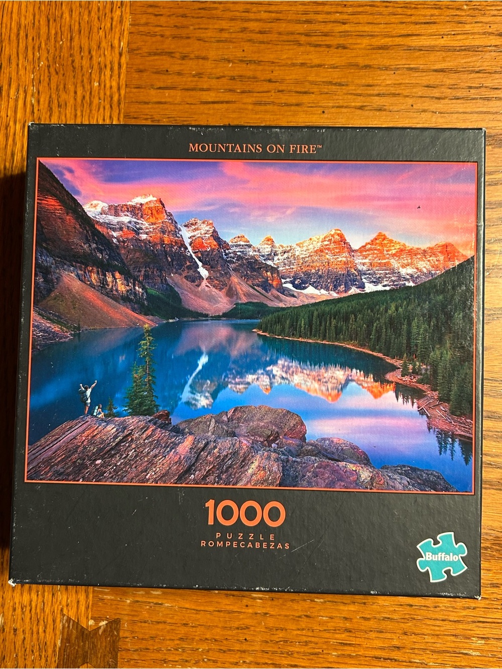 Buffalo David Bitton Mountains on Fire Puzzle - Blue, Orange, Green, Purple